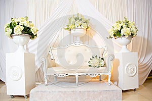 Jewish wedding. Chair of the bride
