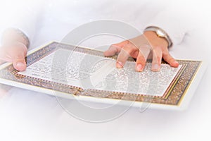 Jewish wedding. prayer bride