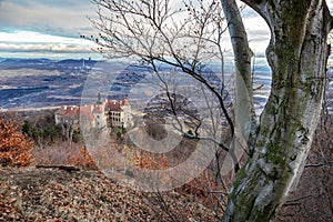 Jezeri castle, CSA pit, North Bohemia, Czech republic