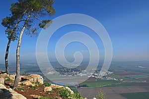 Jezreel Valley landscape, viewed from Mount Gilboa