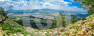 Jezreel Valley landscape, viewed from Mount Precipice photo