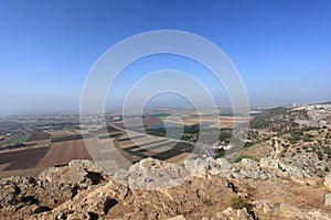 Jezreel Valley from Mount Precipice, Israel photo