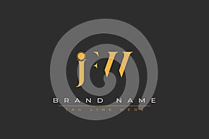 JFW abstract letter logo design