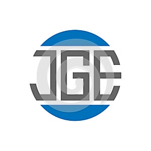 JGE letter logo design on white background. JGE creative initials circle logo concept. JGE letter design