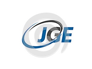 JGE logo, design, vector illustration