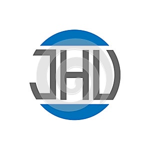 JHU letter logo design on white background. JHU creative initials circle logo concept. JHU letter design