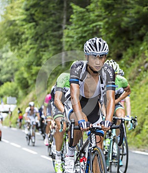 Ji Cheng on Col du Tourmalet - Tour de France 2014
