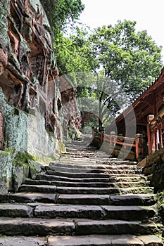 Jiajiang thousand Buddha cliff in sichuan,china