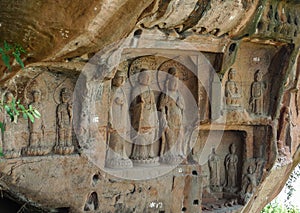 Jiajiang thousand Buddha cliff in sichuan,china