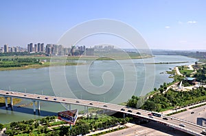 The Jialing River in Nanchong, China