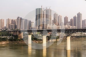 Jialingjiang Bridge over Jialing river in Chongqing, Chi