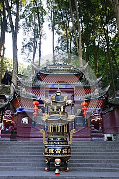 Jianfu palace in Qingcheng mountain photo