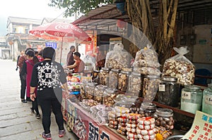 Jiangmen Xinhui, China: street vendors