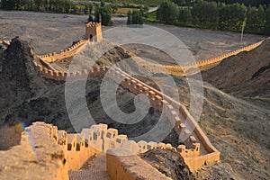 Jiayuguan Great Wall that hang in China