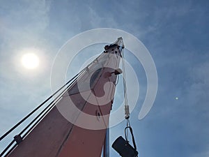 A jib crane soaring into the sky