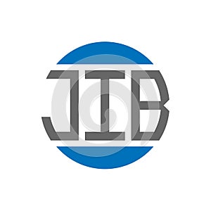 JIB letter logo design on white background. JIB creative initials circle logo concept. JIB letter design