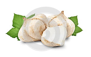 Jicama isolated on white background