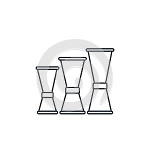 jigger icon vector from coffee shop concept. Thin line illustration of jigger editable stroke. jigger linear sign for use on web