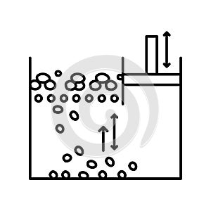 Jigging method line black icon. Sign for web page, mobile app, button