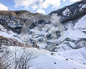 Jigokudani, known in English as Hell Valley is the source of h