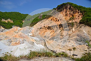 Jigokudani valley, active volcano