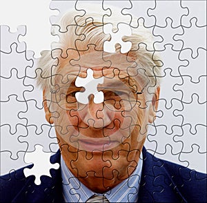 Jigsaw businessman