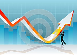 Jigsaw Line Graph Arrow