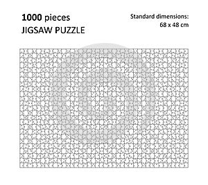 Jigsaw puzzle 1000 pieces blank template