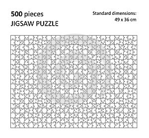 Jigsaw puzzle 500 pieces blank template