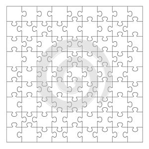 Jigsaw puzzle background with blank pieces