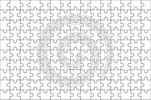 Jigsaw puzzle blank template 150 pieces