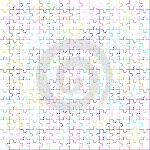 Jigsaw puzzle blank template 225 pieces