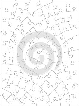Jigsaw puzzle blank template of irregular style