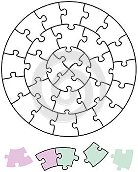 Jigsaw Puzzle Circles