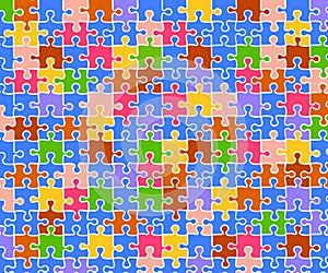 Jigsaw puzzle color background