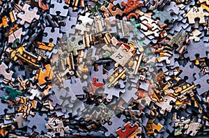 Jigsaw puzzle color background