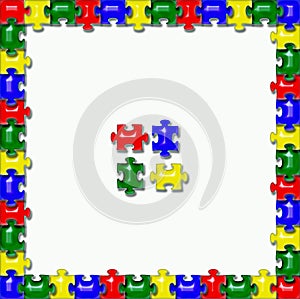 Jigsaw Puzzle Frame Background
