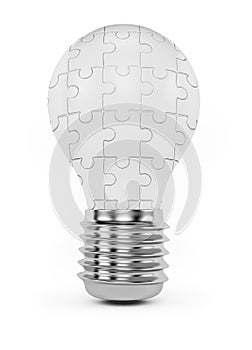 Jigsaw puzzle lightbulb