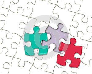 Jigsaw puzzle with missing pieces background,Abstract ,success,teamwork
