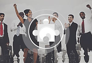 Jigsaw Puzzle Partnership Teamwork Team Concept