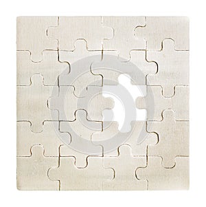 Jigsaw puzzle pattern with missing part