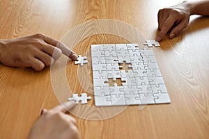 Jigsaw puzzle piece.Finally finding solution.