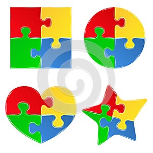 Jigsaw puzzle pieces