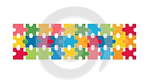 Jigsaw puzzle pieces pattern, problem solving, teamwork, connection vector design Generative AI