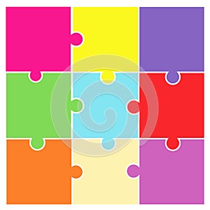 Jigsaw puzzle pieces - pictogram vector