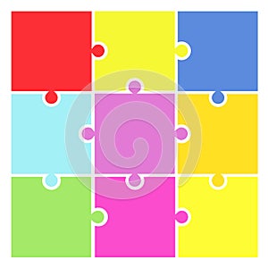 Jigsaw puzzle pieces - pictogram vector