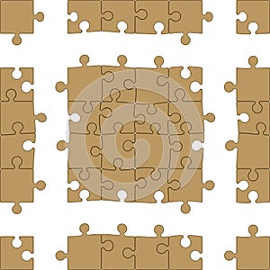 Jigsaw Puzzle Seamless Pattern