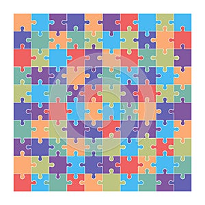 Jigsaw puzzle set of 100 colorful pieces