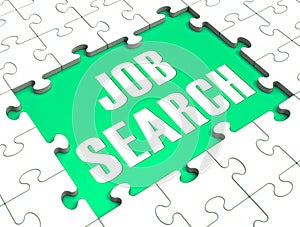 Jigsaw Puzzle Shows Job Search