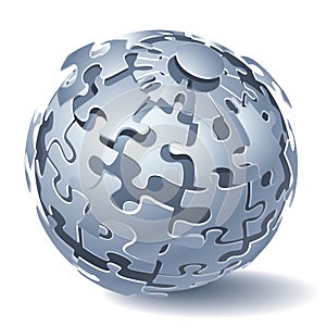 Jigsaw puzzle sphere